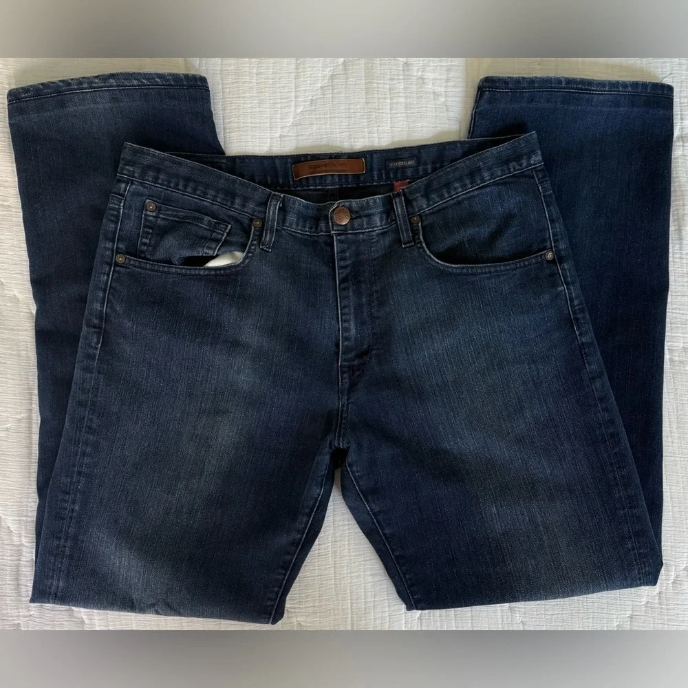 NWOT: Agave Denim Waterman Relaxed Straight 38x31 Triple Indigo Made in USA